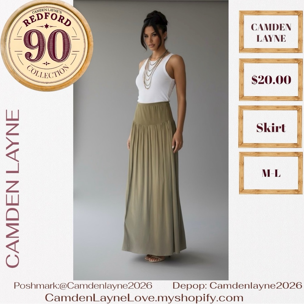 Camden Layne Gray Maxi Skirt - Picture 2 of 4